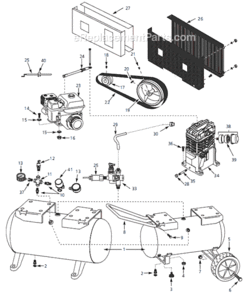Part Location Diagram of AL014000AV Campbell Hausfeld Locknut